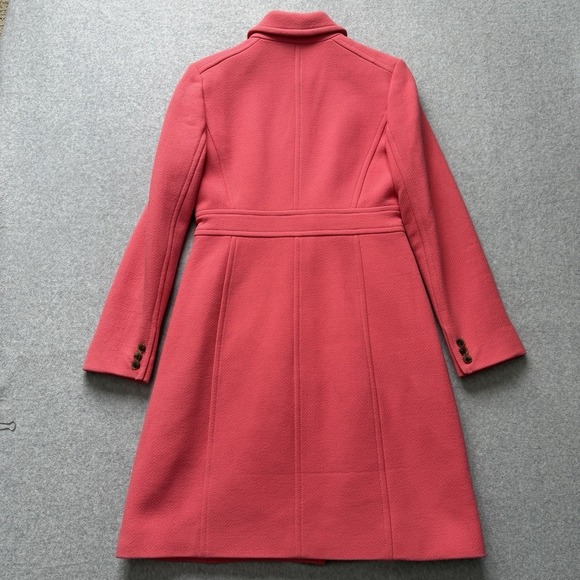 J.Crew Lady Day Coat Double Italian Cloth Wool Womens Size 4 Pink - Picture 7 of 16